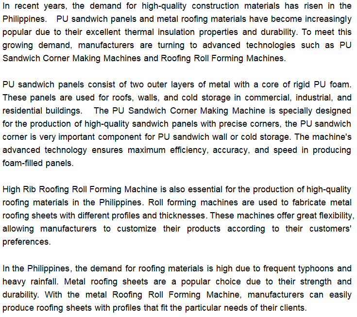 Automatic PU Sandwich Corner Making Machine